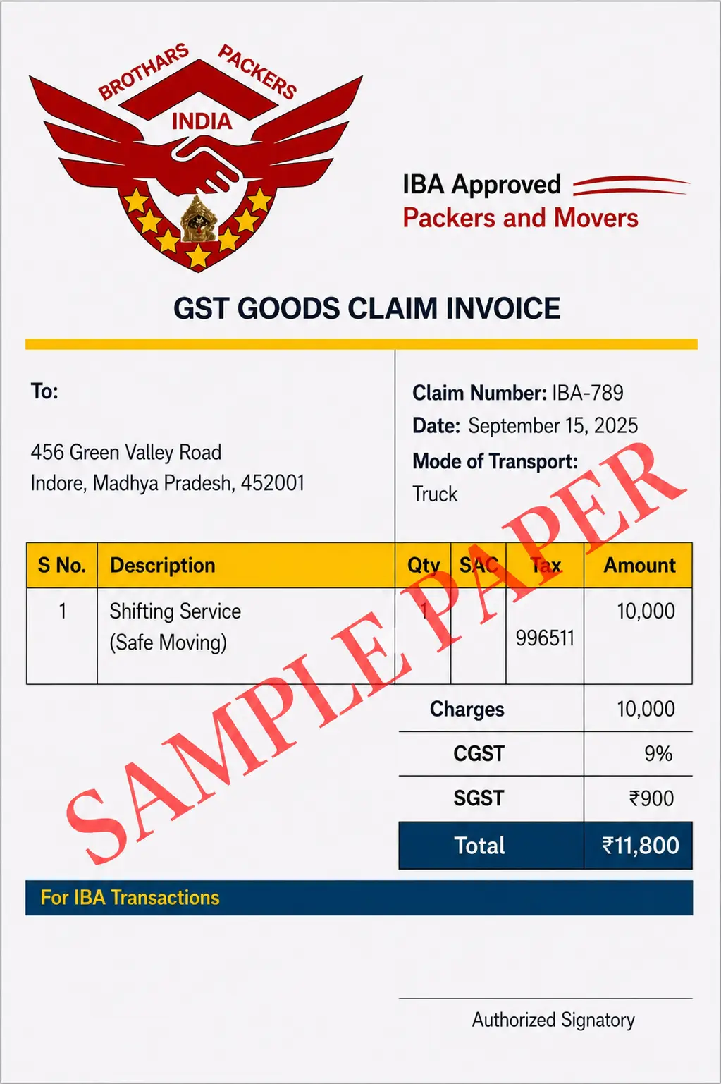 IBA Approved Packers and movers in Singapur
